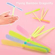 10/20/30pcs Random Color Plastic Dragonfly Flying Outdoor Interactive Dragonfly Helicopter Toy - Multicolor - View 1