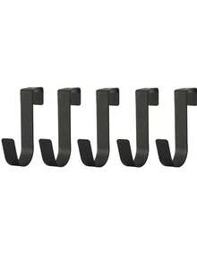 5pcs Metal Hooks, Simple Over-The-Door Hooks, Desk Drawer Shelf Cabinet Door Hanging Hooks, Rotatable And Compatible With Doors And Cabinet Doors. Cabinet Door Back Hanging Rack Without Drilling. Home & Living Supplies, Convenient And Practical, Storage & Organization Products, Convenient And Practical - Multicolor - View 10