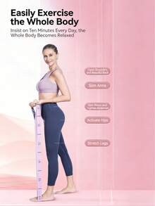 1 pieza, Correa de estiramiento de yoga con marcas numeradas, Cinturón elástico ajustable de yoga para estiramientos, danza, pilates, entrenamiento de flexibilidad, estiramiento de espalda y hombros, cuerda de tracción para ejercicios de acondicionamiento físico en el hogar - Multicolor - Ver 3