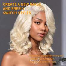 Uveous #613 Honey Blonde Body Wave Bob 13x4 HD Lace Front Human Hair Short Bob Wigs Brazilian Pre Plucked Remy Closure Wigs For Women - S613 - 查看 3