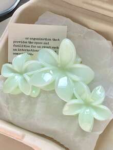 1pc Minimalist Elegant Daisy Flower Shark Claw Hair Clip, Suitable For Beach Vacation/Gift - Multicolor - View 13