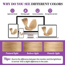 Clip In Hair Extensions Real Human Hair 18 Inch 100g/3.6oz Straight Seamless Invisible Human Hair Extensions Clip Ins For Women Double Weft 8pcs #27-Blonde - S27 - 查看 3