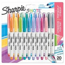 Bút dạ và bút highlight Sharpie S-Note, bút vẽ đa năng với tông màu nhẹ nhàng, đầu vát, lý tưởng cho việc vẽ và ghi chú - Bộ 4/12/20 chiếc - Nhiều màu - Xem 1