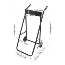 Modern Outboard Boat Motor Cart Foldable Outboard Boat Engine Carrier Black Multi Purposed Engine Stand For Workshops, Docks, Transport Boats - A - View 2