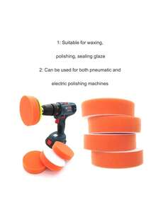 5/10 Pcs Car Buffing Sponges Polishing Pads Flat Foam Sponge Waxing Pad Kit Tool For Car Polisher Buffer Auto Care Buffing Pads, Car Beauty Polishing Tools, Waxing, Car Washing, Sponge Polishing, Disc Polishing, Flat Polishing Pad - Multiple Styles - View 8