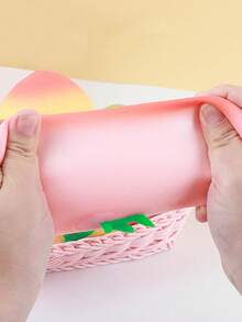 1/2pcs Creative Stress Relief Realistic Peach Squeeze Toy, Squishy Slow Rebound Anti-Stress Toy, Soft Fidget Toy For Adults, Decorative Gift With Random Color Stress Relief Cube And Gift Bag - Multicolor - View 11