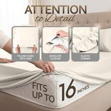 Beddora King Size Bed Sheet Set In Beige – 4 Piece Microfiber Sheets, Ultra-Soft, Deep Pocket, Wrinkle-Resistant, Easy Care, Adult - 米色 - 查看 8