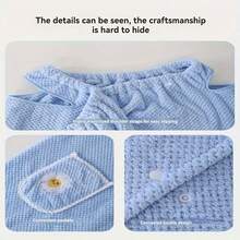 1pc Long Non-Shedding Super Soft Bath Towel, Wearable Absorbent Women's Towel Bathrobe With Pocket, Daisy Pattern Household Wrap Towel Robe, Bathroom Supplies, Home Supplies Home Bathroom Decor Fall Decor Back To School For Beauty Salon Home Bathroom Bath Towel Sheet - Khăn Tắm Dài Màu Hồng-Daisy - Xem 4