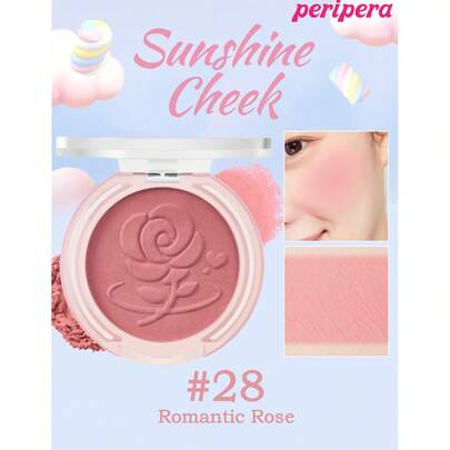  K-Beauty Peripera 单色粉状腮红盘，哑光粉状腮红，细腻粉质腮红，不结块，持久妆效，多功能彩妆盘，裸妆，面部彩妆，韩妆，韩国彩妆，4.0克