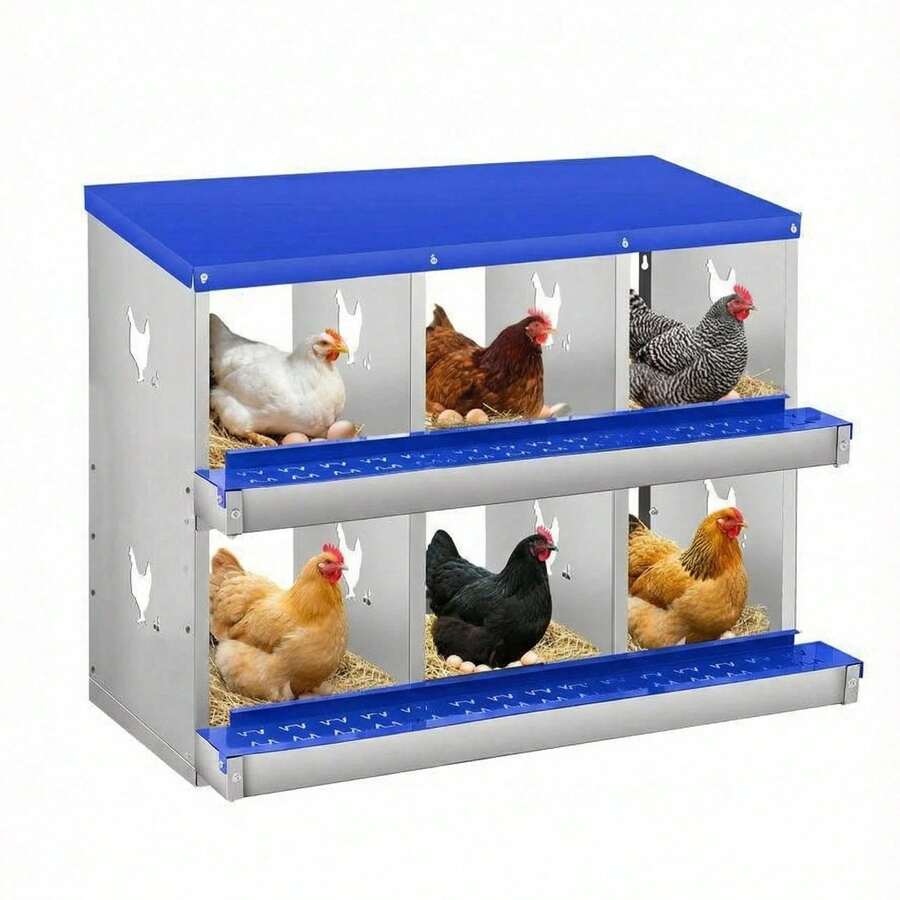 Egg Handling Supplies - 藍色6格隔間 - 查看 1