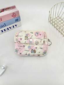 Ví nữ một mảnh có nắp gập chần bông, túi đựng đồ lặt vặt, túi đựng mỹ phẩm mini hình vuông dễ thương, ví đựng thẻ ID đa chức năng, ví đựng thẻ tín dụng, ví đựng tiền xu, túi đựng son môi và băng vệ sinh cho nữ, túi đựng mỹ phẩm có khóa kéo, ví đựng tiền xu, thích hợp để đựng các vật dụng nhỏ, đơn giản và dễ mang theo, chống rơi vỡ và chống trầy xước, đa năng cho các hoạt động ngoài trời, kỳ nghỉ và du lịch. - Nhiều màu - Xem 21