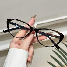 1pc New Cat Eye Makeup-Free Versatile Tool, Solid Color TPR (Thermoplastic Rubber) Non-Prescription Glasses (Glasses Case Not Included) - Multicolor - View 6