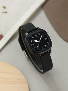 10只装女士礼品硅胶手表，时尚休闲方形表盘石英腕表组合套装（不含表盒） - 彩色 - 查看 19