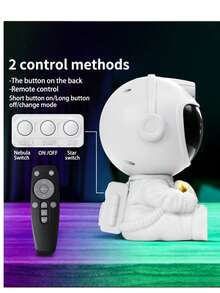 1个宇航员星空投影灯，宇航员氛围夜灯，塑料太空人激光星云灯，带背包按钮显示，遥控 - 彩色 - 查看 4