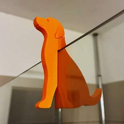 2个可爱小狗造型浴室门夹式挂钩，适用于8毫米淋浴挂钩，无需钻孔或粘合剂，塑料挂钩 - 浴室收纳毛巾、挂衣服挂钩、玻璃门收纳架（兼容玻璃隔断），可爱设计辅助挂钩