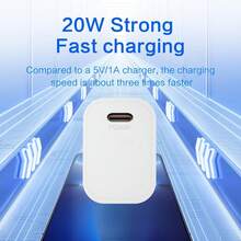 20W USB-C PD Fast Charger, Compatible With IPhone 17/16/15/14/13/12 Plus Pro MAX Mini, Galaxy S24/23/22 And Other USB-C Devices - White PD20W - View 3
