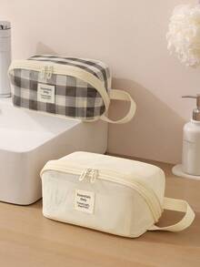 1 Stück große Kapazität Nylon Mesh Kosmetiktasche, Mesh Reise Kulturtasche, atmungsaktive mehrstöckige Kosmetik Organizer Tasche, leichte Kulturtasche, Kulturtasche, Reise Kosmetiktasche für Zuhause, Organisation und Aufbewahrung, einfacher Stil, Reisezubehör, Reiseessentials, Kreuzfahrt Essentials, geeignet für Toilettenartikel und Make-up-Utensilien, Ostergeschenke - Verschiedenfarbig - Übersicht 11