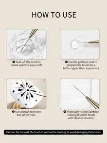 5pcs/1pc Ultra Fine Nail Liner Pen - Precise Outlining Pen, Easily Sketch Complex Lines; Ultra Fine Nail Liner Pen; Nail Art Painting Tool; Nail Brush; Soft & Durable Design; Easy To Use; Odorless; Professional Nail Art Tool & Supplies; Women's Gift; Christmas Gift - Multicolor - View 6