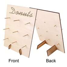 16-Hole Wooden Donut Display Stand, Home Donut Display Rack, Party Food Display Shelf, Birthday Wedding Family Gathering Food Stand, Donut Display Wooden Rack, Thanksgiving Christmas 2025 New Year Party Kitchen Cooking Rack - 16-hole Bracket - View 4