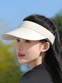 1pc Breathable Quick-Dry Sun Protection Cap, Summer UV-Resistant Mesh Baseball Hat, Soft Crown Casual Unisex Solid Color - Multicolor - View 3