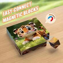 Decompression Toys, Assembling And Building Magnetic Toys, Magnetic Building Blocks, Fun Patterns, DIY Assembly, Six Sided Magnetic, Office Toys, Puzzles - Multicolor - View 2