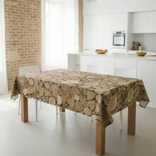 Kiva Stain-Resistant And Waterproof Oilcloth Tablecloth, Sizes From 100x140 To 300x140 Cm And Round 140 Cm - Easy-Clean Oilcloth Tablecloth For Rectangular And Round Tables - Available In 10 Designs - 選項 8 - 查看 1