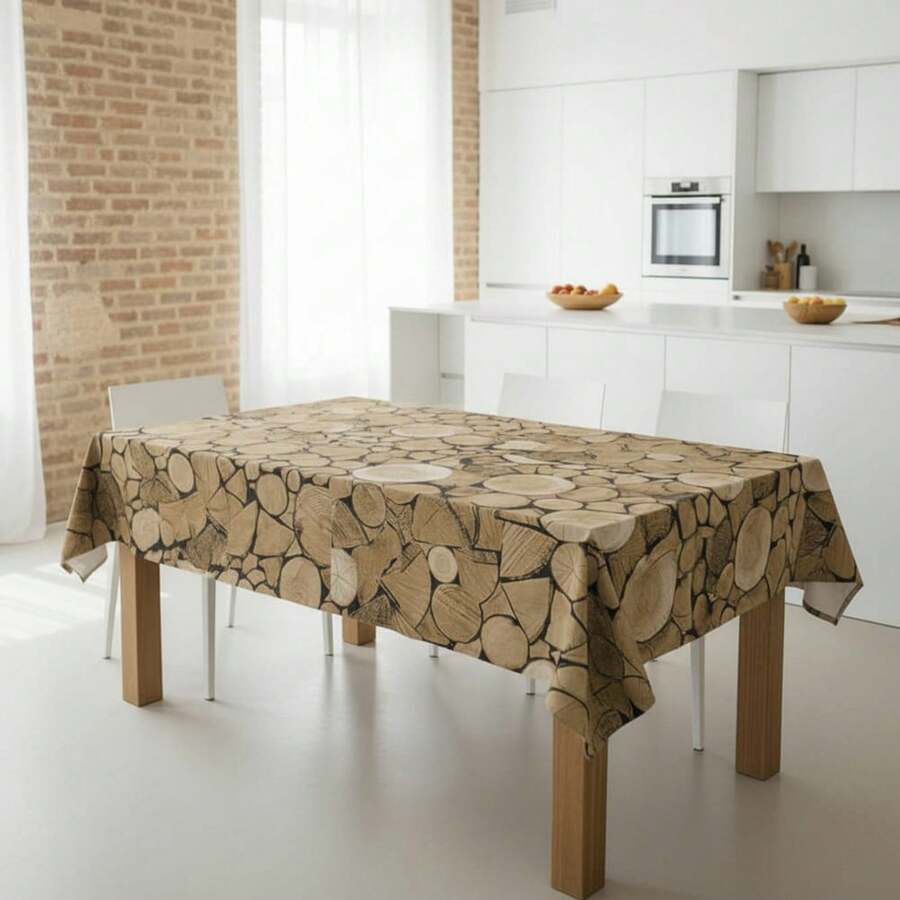 Kiva Stain-Resistant And Waterproof Oilcloth Tablecloth, Sizes From 100x140 To 300x140 Cm And Round 140 Cm - Easy-Clean Oilcloth Tablecloth For Rectangular And Round Tables - Available In 10 Designs - 選項 8 - 查看 1