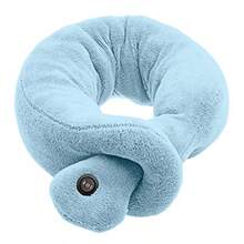 Cojín de masaje vibrador para el cuello colores varían función envolvente para terapia de masaje cojín eléctrico BO para relajar los músculos aliviar el estrés para la oficina casa viajes colores al azar - Gris - Ver 5