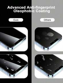 Privacy Anti-Spy Tempered Glass Screen Protector SDRDS 3pcs Tempered Glass Privacy Screen Protector Anti-Spy Anti-Fingerprint Waterproof Shockproof Compatible With IPhone 16/16 Pro/15/15 Pro Max/13/14 Pro Max17/8plus/11/12/Xr/X/XS/17/17 Air/17 Pro/17 Pro Max/17e Spring Easter Gift - Black - View 8