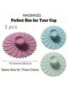 1/3 nắp cốc silicon hình hoa hướng dương, nắp cốc trà và cà phê đa năng bằng silicon. - Nhiều màu - Xem 6