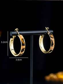 一对夸张豹纹耳环，适合女性日常、节日和派对佩戴 - 彩色 - 查看 4