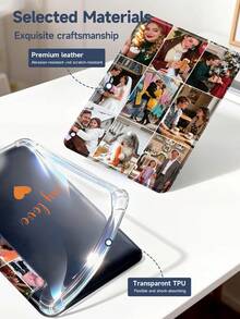 Ayotu Dual-Side CustomTablet Case –Compatible With IPad & Compatible With Samsung Tablet, Customize 9 Photos And Text Compatible With IPad A16 11-Inch, 10.2inch,Kindle Paperwhite 12th Gen 2024, Y-Fold Multi-Functional Folding Protective Case,Clear Back ,Fashion Protective Case,Autlueomatic Sleep And Wake-Up Function - Multicolor - View 7