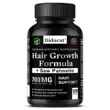 Hair Growth Formula Supplement - Suitable For Men And Women - Contains Magnesium, Saw Palmetto, Multiple Vitamins And Minerals - Strengthens And Nourishes Hair, Effectively Promoting Healthy Hair - 120 Capsules - 1瓶 - 查看 10
