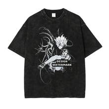 Nuevas camisetas populares, DANDADAN estilo retro americano estampado y desgastado, DANDADAN ropa de hombre ultra-cool de manga corta y corte holgado. - 1 - Ver 8