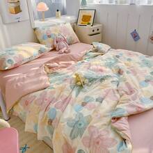 1 pièce Couette/couverture d'air conditionné à motif floral, style minimaliste moderne et mignon. Rembourrage en fibre de polyester, tissu doux et respirant, non collant. Idéal pour la chambre d'été, la maison, le dortoir, l'hôtel, la sieste. Lavage machine. - Période de floraison - Voir 8