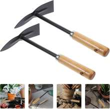 ARTIBETTER 2pcs Garden Trowel Set With Wooden Handles, Small Hand Shovels For Planting And Digging, Gardening Tools For Pots And Lawn Care - White - View 7