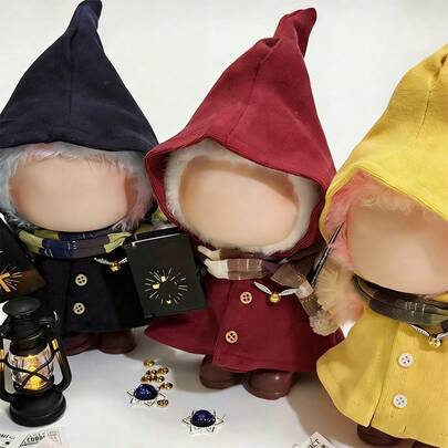 适用于Labobo娃娃的6.69英寸娃娃服装，巫师帽套装，可爱娃娃配件，15-17厘米服装套装，Labobo套装，适合第一代/第二代/第三代娃娃，生日礼物和节日礼物（不含娃娃）