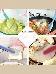 5件套优质硅胶铲套装 - 1个蓝色、1个粉色、1个紫色、1个浅粉色、1个深粉色 - 不粘锅，耐热，适用于烹饪和烘焙，通过FDA认证，可用洗碗机清洗 - 适合家庭厨师和烘焙爱好者 - 日常使用和送礼皆宜 - 彩色 - 查看 5