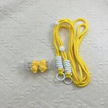 Black Heart Element Three-Dimensional Love Bow Is Suitable For All Models Of Mobile Phone Chain, Which Can Be Disassembled And Extended, And The Neck Rope Is Inclined To Hang Around Diy Women's Back Clip Spring Birthday Gift - Black - View 8