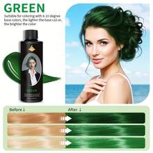 SUMIFANG 268ml Long-Lasting Multi-Color Hair Dye, Gentle Coloring With High Color Concentration, Non-Irritating Ingredients, Minimal Hair Damage, Highly Saturated Colors, Transparent & Luxurious Appearance, Easy To Use - Green - View 3