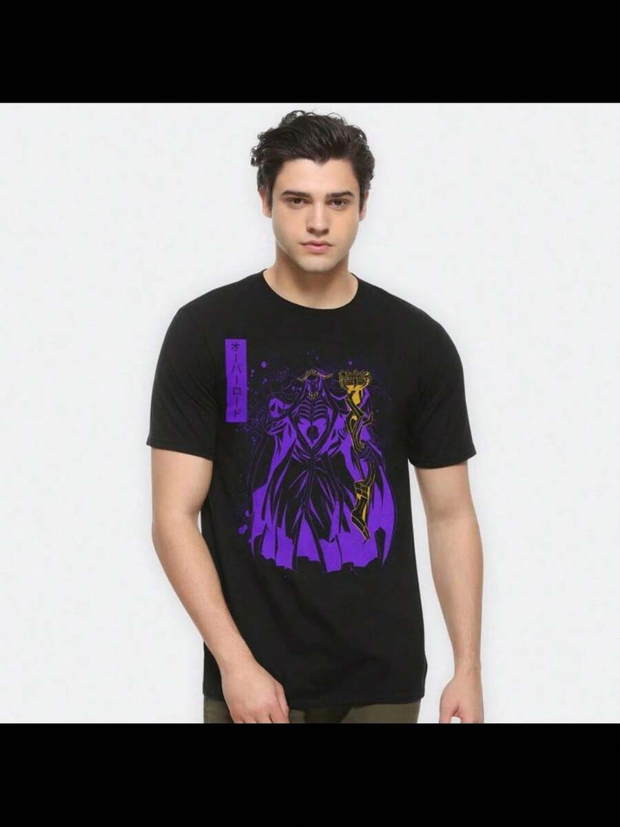 Overlord Ainz Ooal Gown T-Shirt, Cotton Tee, Men's Women's Sizes - màu đen - Xem 1