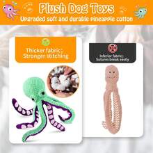 会发出吱吱声的狗狗玩具 - 毛绒小狗玩具，柔软面料，适合小型、中型和大型犬，可作为日常陪伴和训练奖励。 - 彩色 - 查看 3