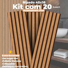 Versatile Self-Adhesive Slatted Panel Wall Covering Premium MDF Slatted Panels - 弗雷霍 - 查看 9