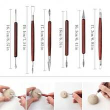 11pcs Ceramic Art Tools Set, Clay Sculpting Carving Pen Handcraft DIY - 11-piece Pottery Tool Set - View 2