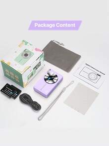 Nicamery 44MP 1080P FHD 青少年紧凑型数码相机，16 倍变焦，32GB SD 卡，2 块电池，挂绳 - 理想的初学者相机礼物 - 紫色 - 查看 8