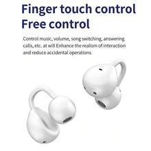 1个带麦克风的无线蓝牙耳机，立体声，主动降噪，适用于 17 Pro Max/17 Pro/17/Air/16/15/14/13/12/11系列，夹式耳机 - 查看 4