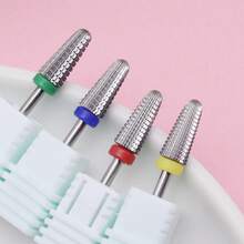 Easy Nail 1支双向钨钢指甲钻头 – 2.35mm柄径指甲锉，用于卸除凝胶指甲油和打磨指甲表面 - 彩色 - 查看 3