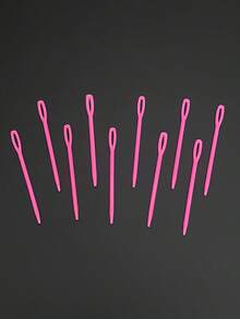 Plastic Needles [10pcs/50pcs], Colorful Large Eye Plastic Tip Sewing Needles 5.5cm, Suitable For Home Knitting, Classroom Crafts, Hand Sewing, DIY String Weaving, Pink, Red, Blue, Green, Yellow Optional - 5.5cm Plastic Needle - View 10