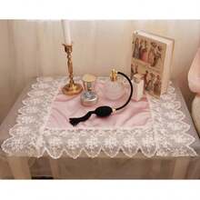 Bộ 1/2/4 tấm lót bàn và khăn ăn bằng satin ren cao cấp kiểu Châu Âu & Mỹ - Nhiều màu - Xem 7