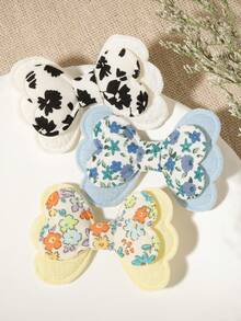 10pcs/Set Double-Layer Bow Hair Clips, Cute & Sweet Pastel Style - Mixed color - View 3